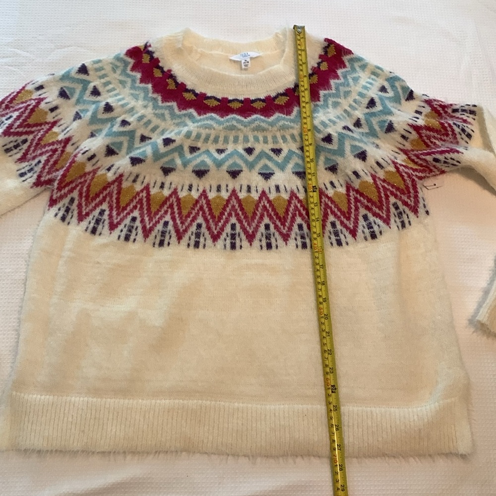 Time and Tru soft sweater in colorful print size 16-18 - Picture 11 of 12